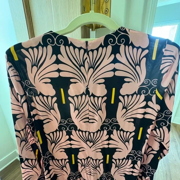 La Double J long sleeve swing dress in Ali Rosa Sable, xsmall - Picture 6 of 11